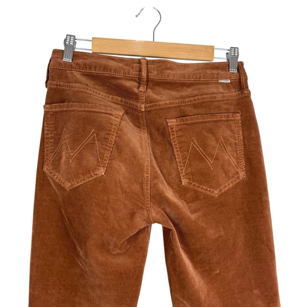 Mother Pants Womens 28 Brown Dazzler Ankle Fray Mid Rise Corduroy Straight Leg - Picture 10 of 16